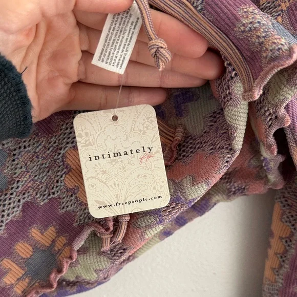 Free People Free For All Cardi Lavender Combo size XS/S Women's Top - Picture 5 of 8